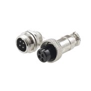 کانکتور فلزی نظامی GX12-4Pin