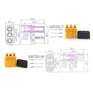 خرید کانکتور MR30 نری و مادگی