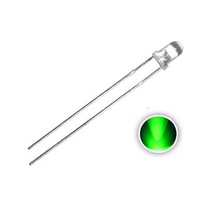 ال ای دی سبز شفاف ۳ میلی‌متر