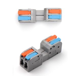 ترمینال فشاری اهرمی ۲ به ۲ جداشونده نمای اصلی