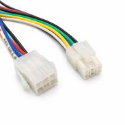 کانکتور ATX شش پین نری و مادگی سیم‌دار مدل بین‌راهی