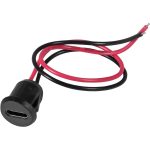 کانکتور مادگی USB Type‑C روپنلی با سیم لخت دو رشته‌ای