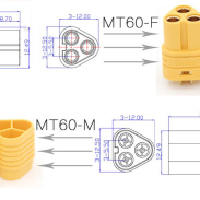 کانکتور MT60 Amass نری و مادگی